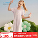 SCHIESSER KINDER兒童童裝女童莫代爾繁花似錦系列短袖圓領(lǐng)家居睡裙EF/24416D 淺紫 160