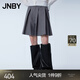 JNBY/江南布衣春秋短褲女百褶羊毛裙褲直筒通勤輕薄舒適5O3E13660 071/雜灰 XS