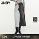 JNBY/江南布衣春秋半身裙牛仔拼色H型棉質(zhì)拼接長(cháng)款腰裙5O8D13970 998/牛仔深灰 M