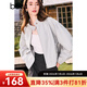 百圖betu女裝秋季新款短外套下擺抽繩設計帥氣戶(hù)外外套女2408T56 灰色 S