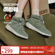 斯凱奇（Skechers）新年禮物女鞋秋冬面包鞋保暖短筒舒適柔軟短靴加絨厚底雪地棉鞋 橄欖綠/OLV 37