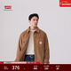 Levi's李維斯秋冬工裝巴恩風(fēng)男士美式復古寬松休閑燈芯絨襯衫外套 駝色 M