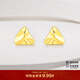 曼卡龍黃金耳飾甜酒足金耳飾三角形波紋新年禮物 1.3g