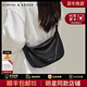 CinvaiKrose牛津帆布包包女包2025新款餃子包斜挎包單肩包生日禮物送女友老婆 黑色-小號【送女友走心】