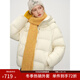 范思藍恩高光云朵系列多巴胺泡芙羽絨服女冬裝連帽慵懶短款外套女 月白色 XS （尺碼偏大，卡碼建議往小拍）
