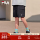 FILA斐樂(lè )兒童童裝短褲/裙2025年夏季新款男女中大童梭織五分褲 RD寶藍-NV 170