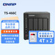 威聯(lián)通（QNAP）TS-466C 四盤(pán)位8G內存8T四核心奔騰銀牌處理器網(wǎng)絡(luò )存儲服務(wù)器NAS手機擴容（含希捷酷狼硬盤(pán)4T*2）