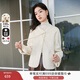 香影（xiangying）新中式國風(fēng)純羊毛短外套女2026春季新款盤(pán)扣小個(gè)子雙面呢大衣 米色V641675 S