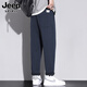 JEEP SPIRIT吉普休閑褲男直筒褲子男士秋冬季高端運動(dòng)衛褲潮流長(cháng)褲
