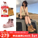 駱駝（CAMEL）山丘經(jīng)典大黃靴反絨馬丁靴戶(hù)外工裝靴 L23W076065 土黃 38