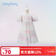 JELLYBABY公主裙夏季女童2025新款紗裙夏天中大童洋氣蛋糕裙兒童夏裝連衣裙 粉色 130 CM