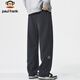 大嘴猴（paul frank）褲子男士重磅衛褲男秋冬季潮牌寬松休閑褲男褲運動(dòng)褲 深灰色 XL