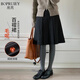 帛芮毛呢百褶裙半身裙秋冬季短裙時(shí)尚高級感小個(gè)子大碼胖m遮肉a字中裙