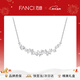 Fanci范琦紫藤花微笑項鏈女時(shí)尚銀鎖骨鏈生日輕奢高級感新年禮物送女友 【白色】項鏈  京J倉/次日達