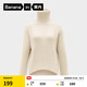 蕉內（Bananain）303+++熱皮女士高領(lǐng)毛衣加厚加絨百搭打底外穿保暖秋冬 淺燕麥 S