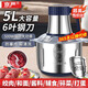 京嚴絞肉機家用電動(dòng)絞餡機商用大容量碎肉打肉機嬰兒輔食機多功能料理機攪餡攪菜攪肉機蒜泥肉沫攪拌機 旗艦款【6葉精鋼刀+不銹鋼】 大容量 5L