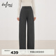 伊芙麗（eifini）伊芙麗軟糯舒適軟垂休閑褲寬松面膜褲顯瘦糯米褲子女2025冬裝新款 煙灰 小個(gè)子版 L 115-125斤
