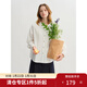 獨束【南法晨霧】大碼女裝長(cháng)袖襯衫夏2025年新款法式圓領(lǐng)氣質(zhì)小衫 白色 L (尺碼：2） 建議130-170 斤