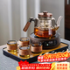 憶壺茶（YIHUTEA）玻璃煮茶壺2025新款電陶爐套裝家用多功能燒水養生壺大容量茶具 【煮茶7件套】煙灰壺+數顯木紋爐+4杯+茶盤(pán)