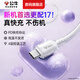 公牛（BULL）雙typec數據線(xiàn)適配iPhone17promax手機車(chē)載雙頭PD快充usb-c充電器線(xiàn)正品蘋(píng)果16專(zhuān)用數據線(xiàn)套裝 蘋(píng)果15-17專(zhuān)用【PD認證編織+冰透外殼】冰透白