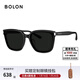 BOLON暴龍眼鏡潮流百搭方框太陽(yáng)鏡韓版板材墨鏡男女款防紫外線(xiàn)BL3205 C10 亮黑色