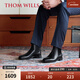 THOM WILLS切爾西男靴手工固特異商務(wù)正裝真皮英倫短靴男鞋馬丁靴冬季 黑色E1051 41 /7.5碼