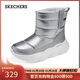 斯凱奇（Skechers）女靴2025新款秋冬季中筒靴加絨保暖雪地靴戶(hù)外休閑靴168065