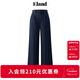 ELAND【74%萊賽爾】衣戀牛仔褲女闊腿薄款通勤長(cháng)褲子2025夏季新款 M03深牛仔色(57)D/Indigo M /165