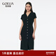 歌莉婭三醋酸連衣裙女夏2025新款大方得體穿搭黑色裙子1E4L4K0F0 00B黑色 XS