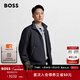 雨果博斯BOSS【雙面夾克】男士寬松版型城市風(fēng)雙面夾克 001-黑色 M (48)