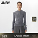 JNBY/江南布衣春夏新品半拉鏈毛針織衫修身連帽柔軟5P1311200 072/中雜灰 L (165)