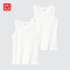 優(yōu)衣庫童裝男童女童全棉背心/2件裝26春夏新款487772 00 白色 120