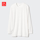 優(yōu)衣庫男裝HEATTECH圓領(lǐng)T恤9分袖保暖衣秋衣內衣479428 486842 486842/00白色 L