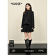 闊色（kuose）學(xué)院風(fēng)復古寬松西裝外套半身裙褲兩件套裝秋冬女新款女裝 深灰色休閑褲9013 M