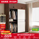 全友家居北歐原木風(fēng)家具推拉門(mén)衣柜臥室衣櫥家用移門(mén)收納儲物組合柜子