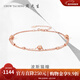 周大生【新年禮物】 玫瑰18K金雙層貓眼砂圓珠手環(huán)O字鏈肖邦鏈送女友 18K金貓眼砂手鏈（約0.7g）