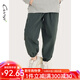 純一良品（CUNYI）童裝男童梭織褲兒童休閑褲春季新款中大童運動(dòng)束腳褲 暗灰色 170 cm