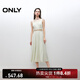 ONLY2025夏季新款肌理感復古U型領(lǐng)無(wú)袖中長(cháng)款連衣裙女|125207047 A61青瓷灰綠色 M