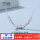 TTMIX轉運珠鉑金套鏈吊墜女士pt950蹦迪珠白金項鏈 送女友 4.1-4.3g 42+3cm
