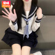 賞峰jk制服黑領(lǐng)二本水手服基礎款學(xué)院風(fēng)日系中間服套裝校服 主圖款 S