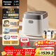 松下（Panasonic）飯光光2.0電飯煲0涂層IH家用電飯鍋3-4人無(wú)涂層不銹鋼2.9升一級能效SR-HNS102-W