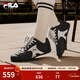 斐樂(lè )（FILA）官方女鞋薄底老爹鞋運動(dòng)鞋水舞鞋休閑鞋德訓鞋 黑/標準白-BC 37.5