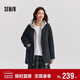 森馬（Semir）外套女中長(cháng)款西裝領(lǐng)通勤寬松2024冬含羊毛雙面呢夾克109724108021