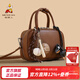 稻草人包包女包新款春夏手提包復古百搭通勤斜挎包2026新年禮物送女友 B款-焦糖棕