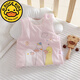 G.duck初生嬰兒馬甲春秋款外穿新生兒馬夾秋冬寶寶坎肩嬰幼兒小背心內穿 粉色小鴨家族馬甲(3層保暖，側開(kāi) 52 cm參考體重（0-9斤）