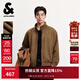 杰克·瓊斯（JACK&JONES）男裝25年秋冬季棉服男士仿麂皮絨夾棉衣寬松短款休閑棉襖夾克外套 E10深棕色 短款版型，卡碼拍大 M （175）
