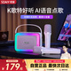 索愛(ài)（soaiy）SK10AI話(huà)筒麥克風(fēng)k歌麥克風(fēng)音響一體機無(wú)線(xiàn)藍牙音箱唱歌專(zhuān)用神器家庭ktv音響套裝兒童話(huà)筒