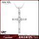 AWNL【張顏齊同款】如恩十字架北歐M隕石項鏈男吊墜送男友生日禮物 十字架M隕石項鏈銀河鏈款 61.5CM