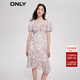 ONLY時(shí)尚甜美泡泡袖V領(lǐng)中裙碎花連衣裙女|123207140 彩花1 XS (155) 76A