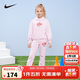 NIKE 耐克童裝女童衛衣+長(cháng)褲2件套裝春秋新款舒適毛圈兒童上衣褲子